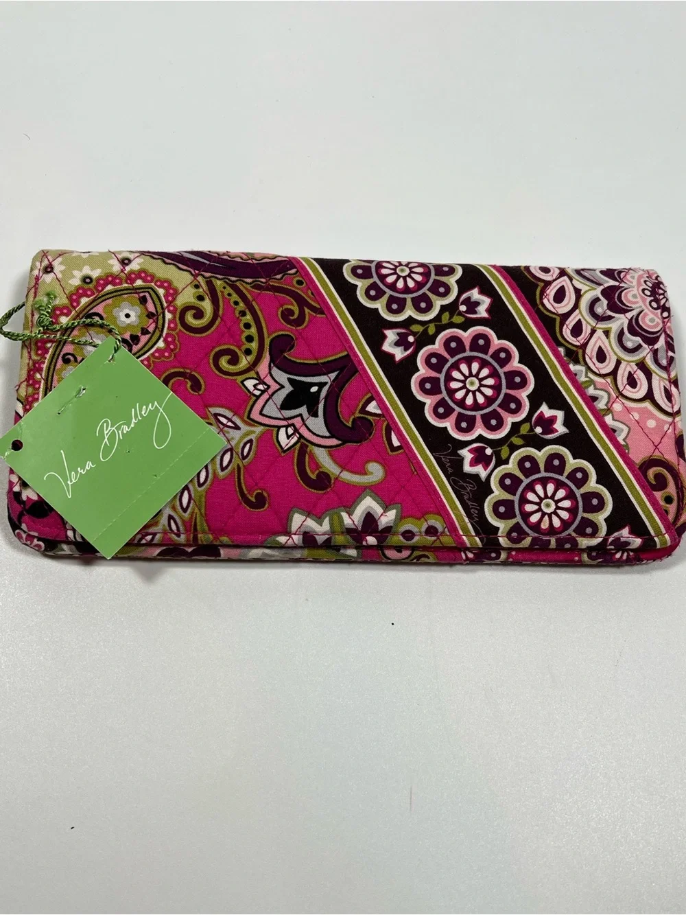 Vera Bradley "Very Berry Paisley" Travel Wallet - Picture 1 of 14